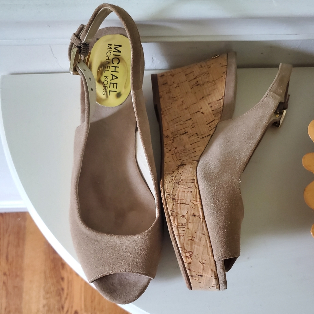MICHAEL Michael Kors Beige Wedge Sandals